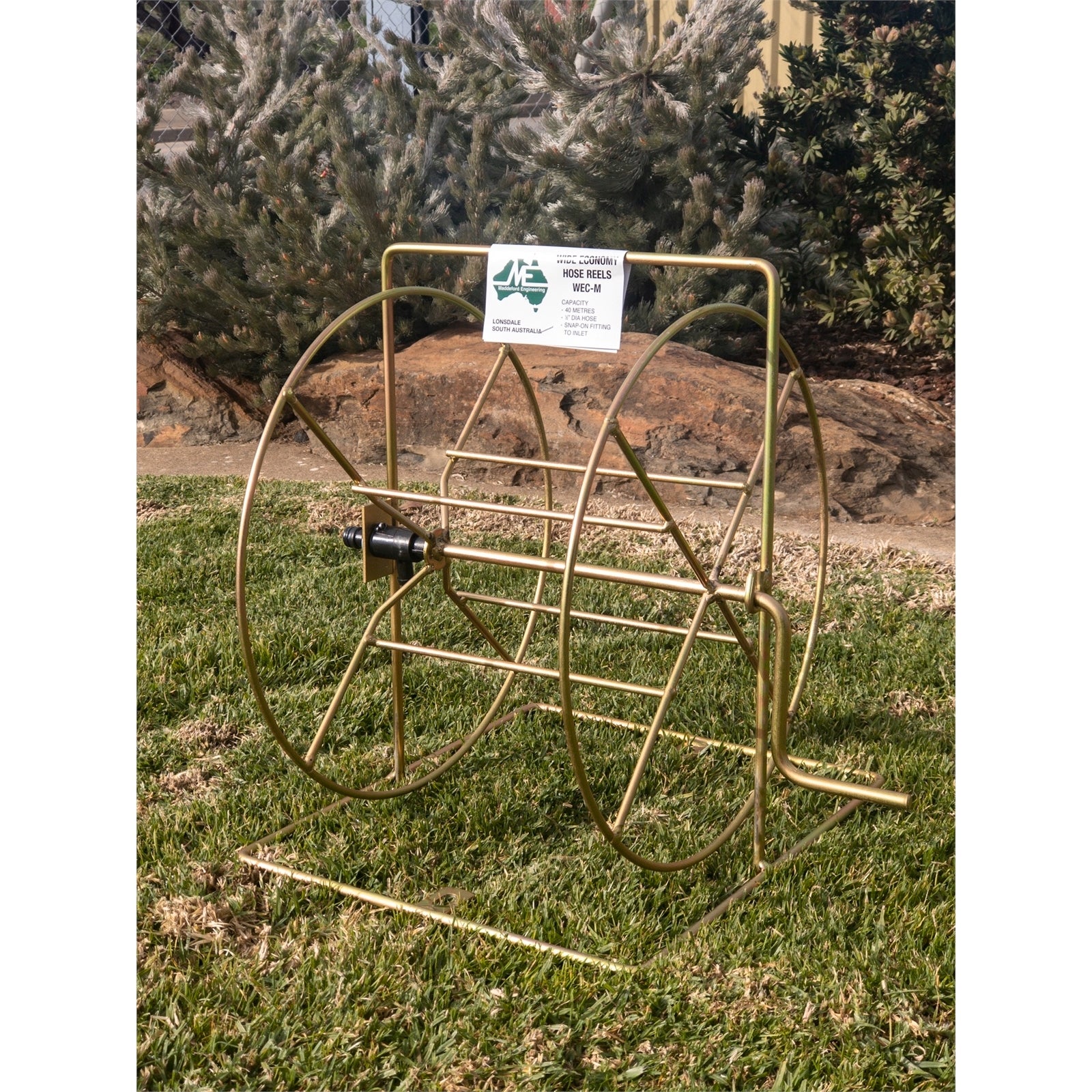 Maddeford Wide Economy Zinc Plated Steel Hose Reel Wall Mount