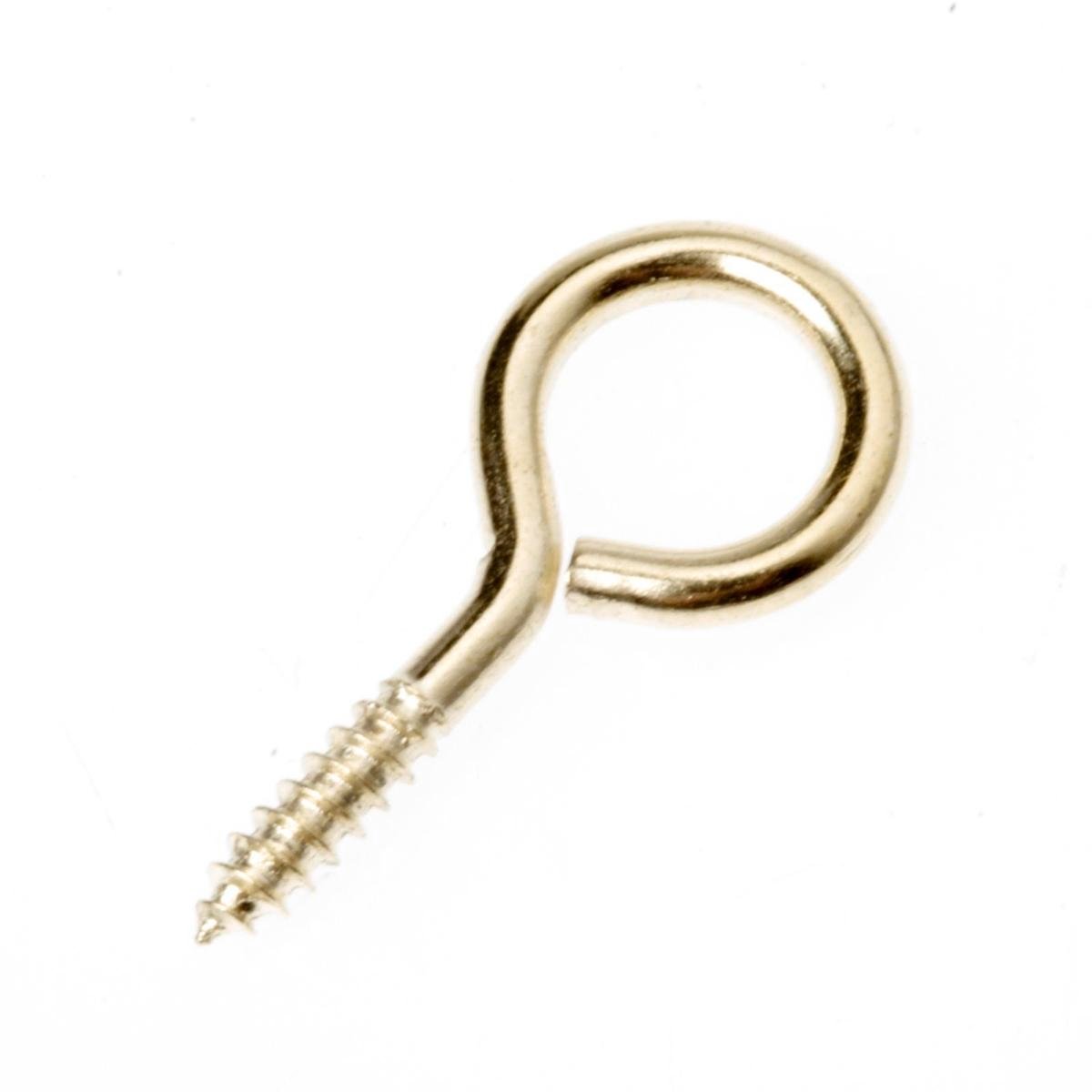 Everhang Screw Eye - 7mm - Brass Plated - 25 Pack - SuperSaverAU - view 1