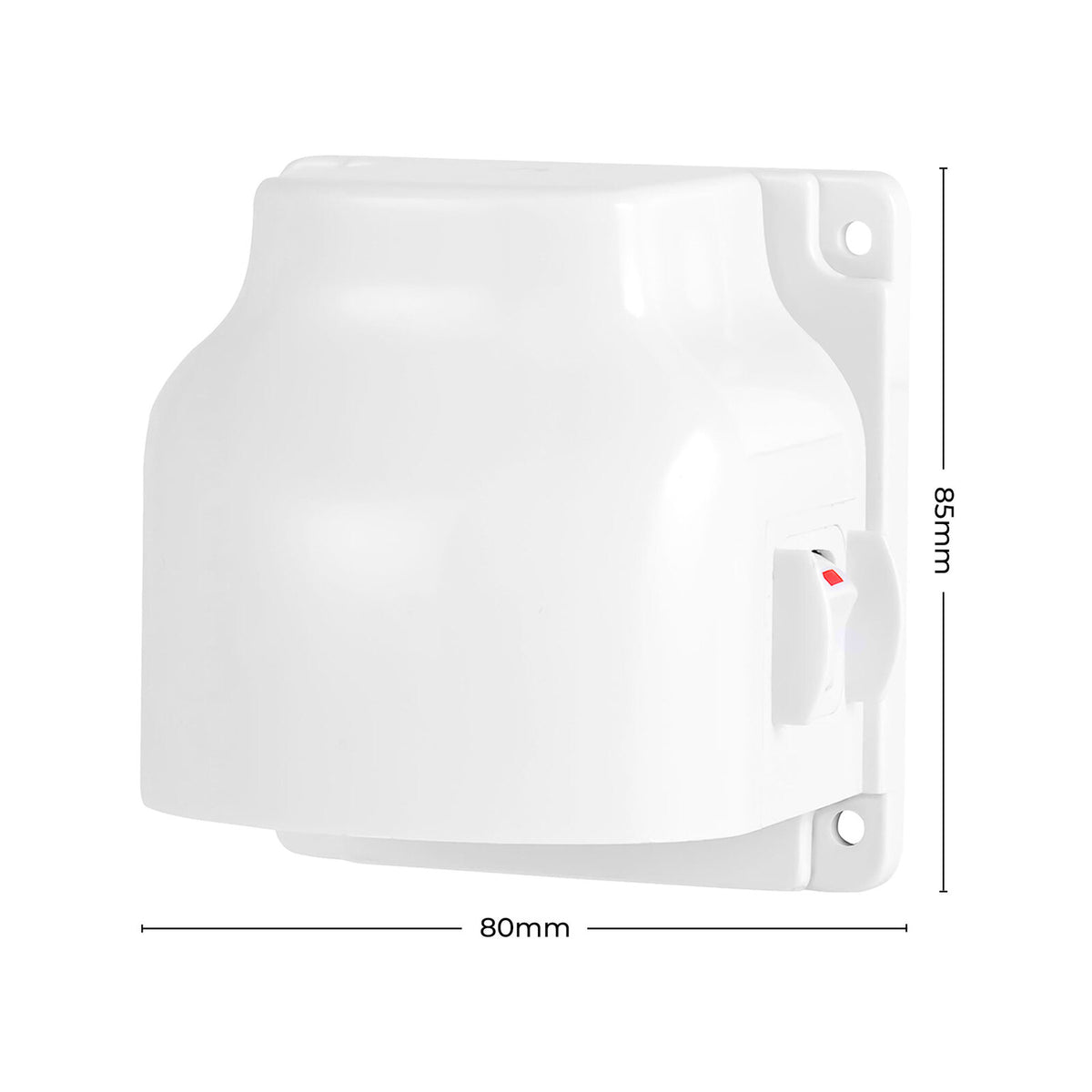 DETA Outdoor Single Power Point - White PVC Weatherproof 10A 240V with Removable Cover