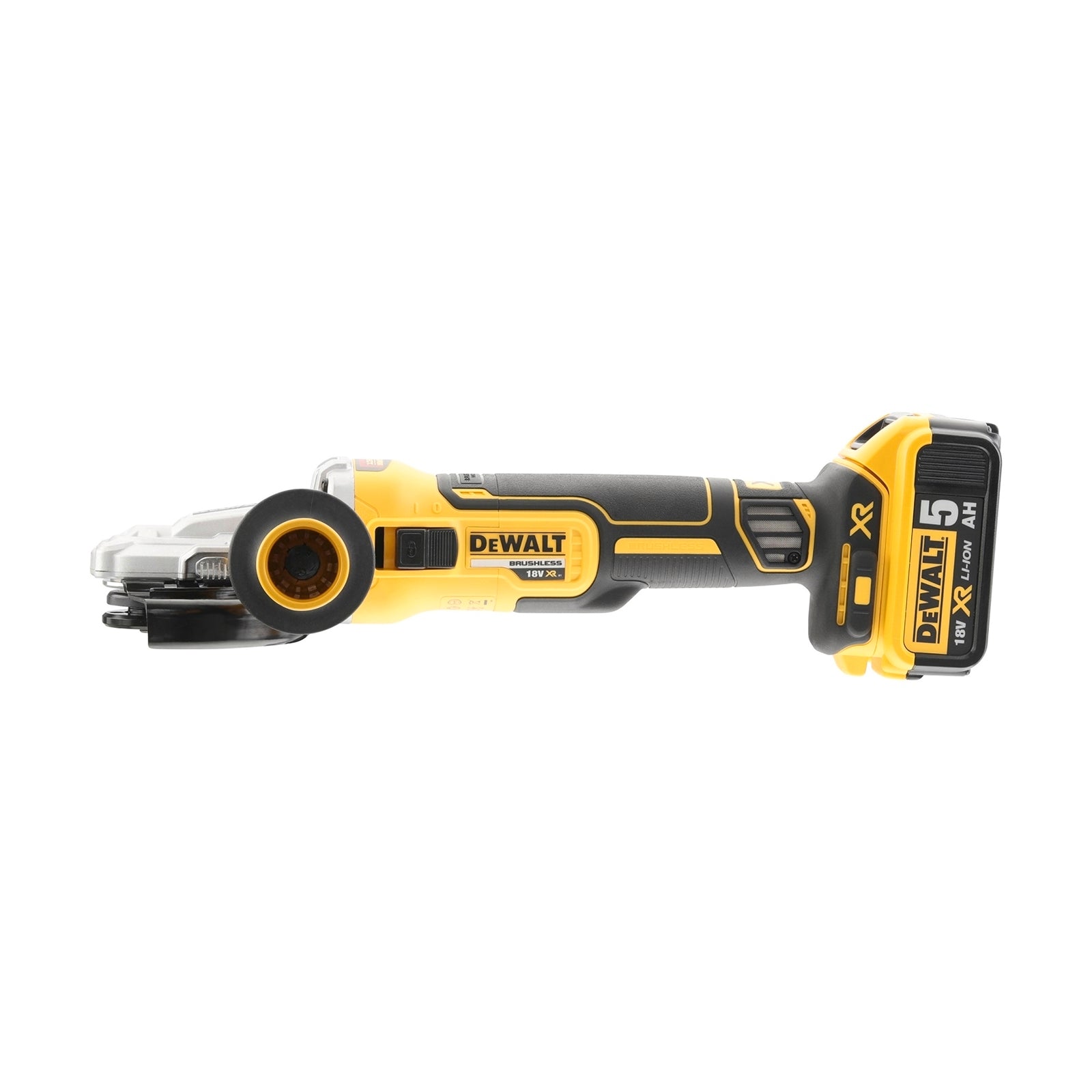 DeWALT 18V XR Brushless 125mm Flathead Slide Angle Grinder Skin Only DCG405FN-XJ