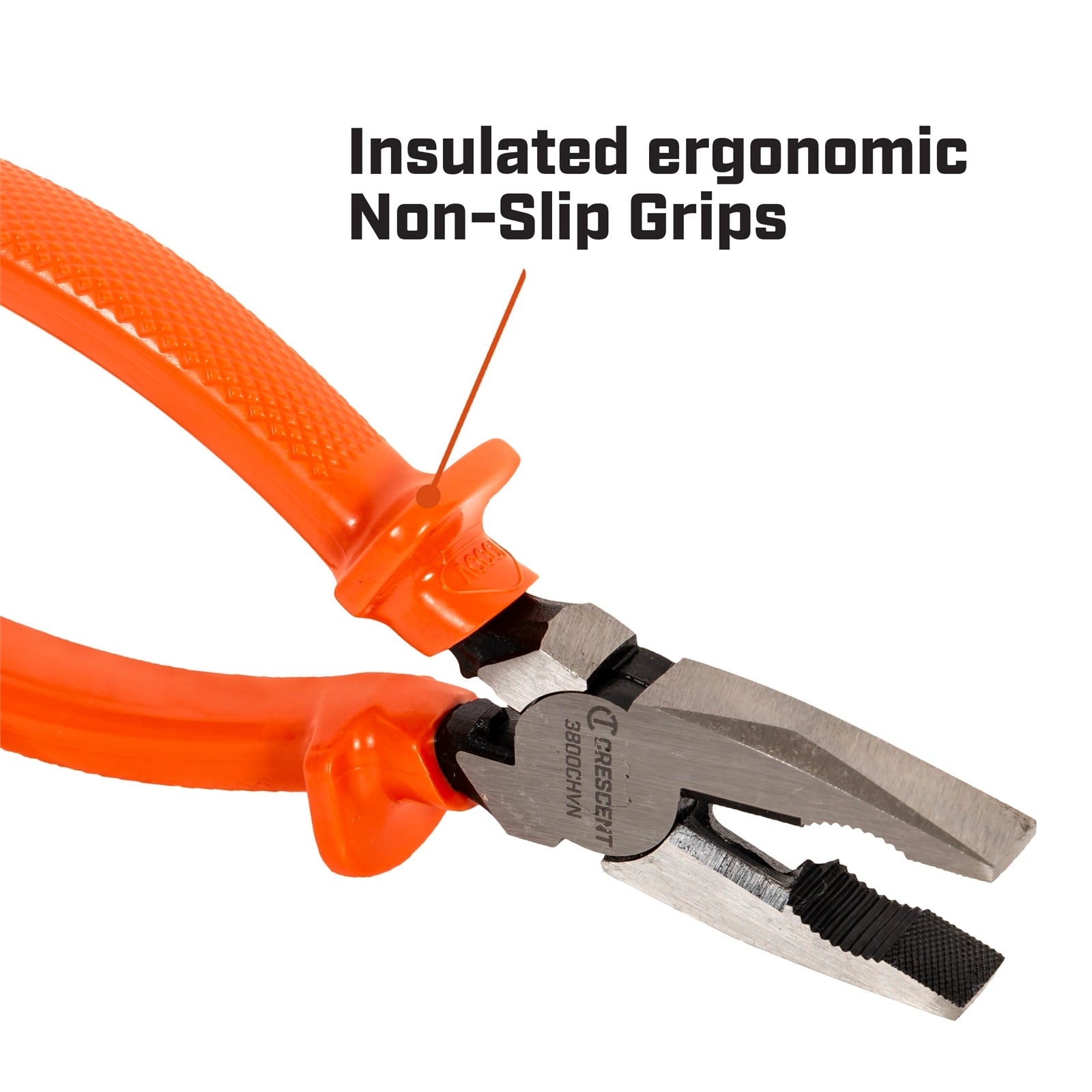 Crescent 200mm Insulated Universal Pliers - Forged Alloy Steel, Built-In Cutter