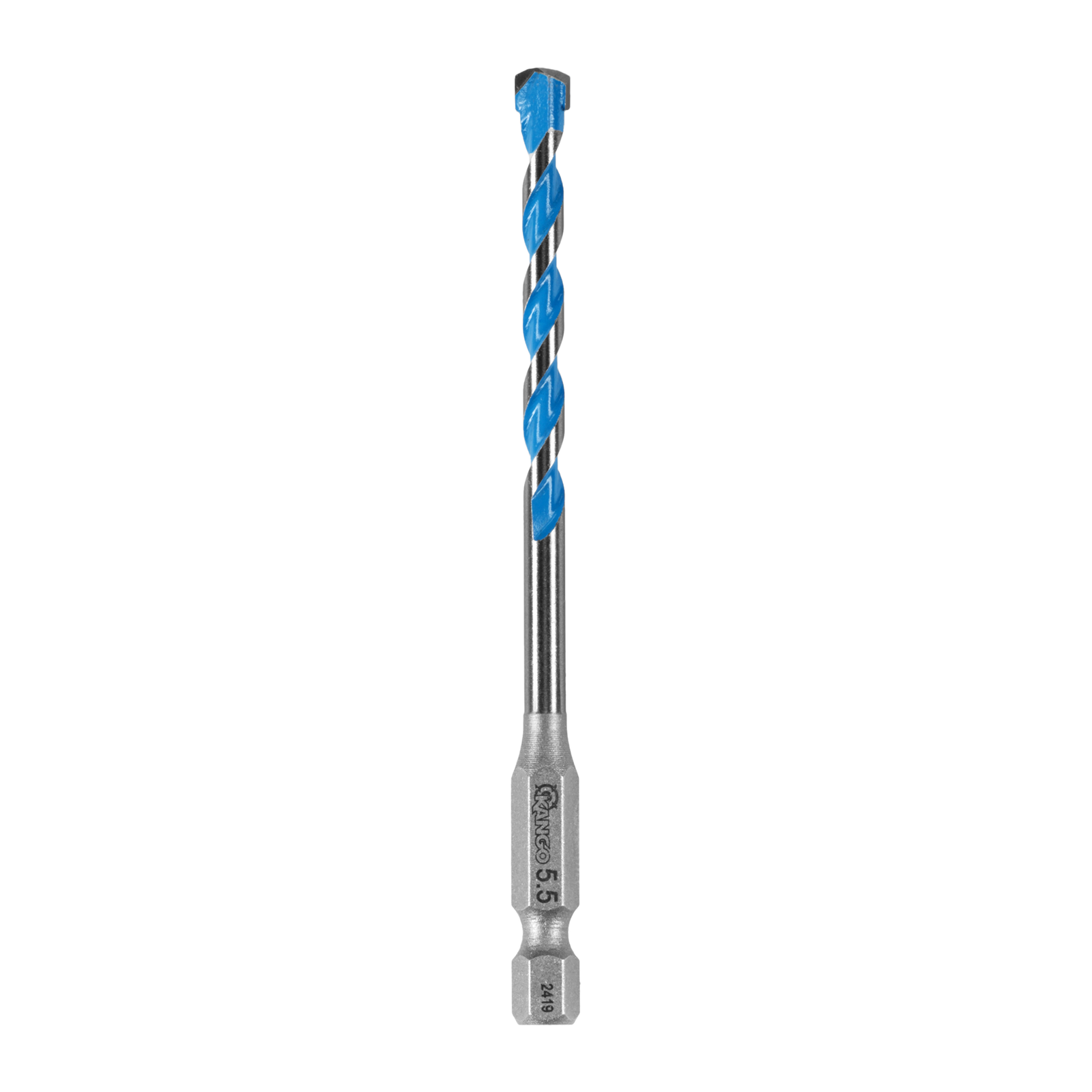 Kango 5.5 x 100mm Multi-Material Drill Bit - 1/4" Hex Carbide Tip for Concrete, Tile, Timber & Metal