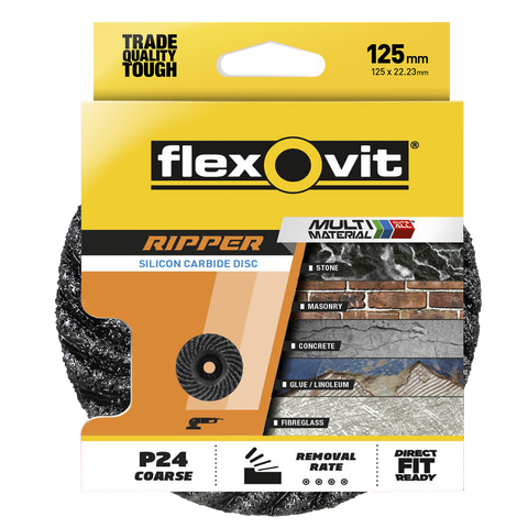Flexovit Stripping Ripper Grinding Disc 100x16mm - Black - 1 Pack - SuperSaverAU - view 1