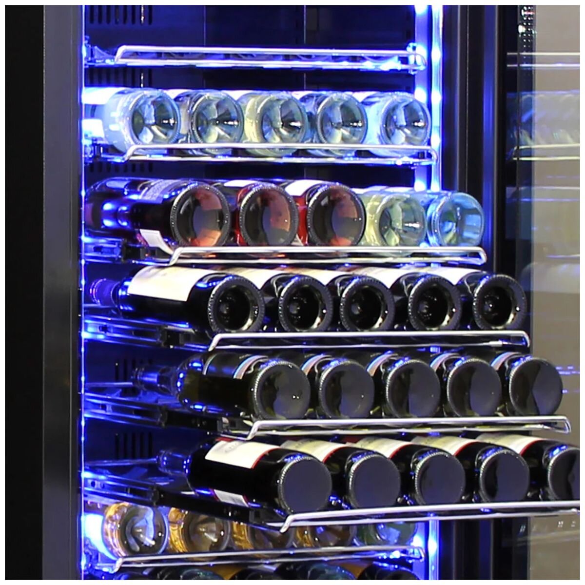 Schmick Upright Dual Zone Glass Door Wine Refrigerator - Stainless Steel - Front Venting - BD425D