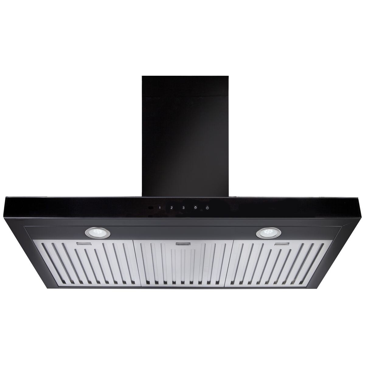 Artusi 900mm T Shape Canopy Rangehood - Matte Black, 850m³/h, Touch and Hand Wave Control - ATH901MB