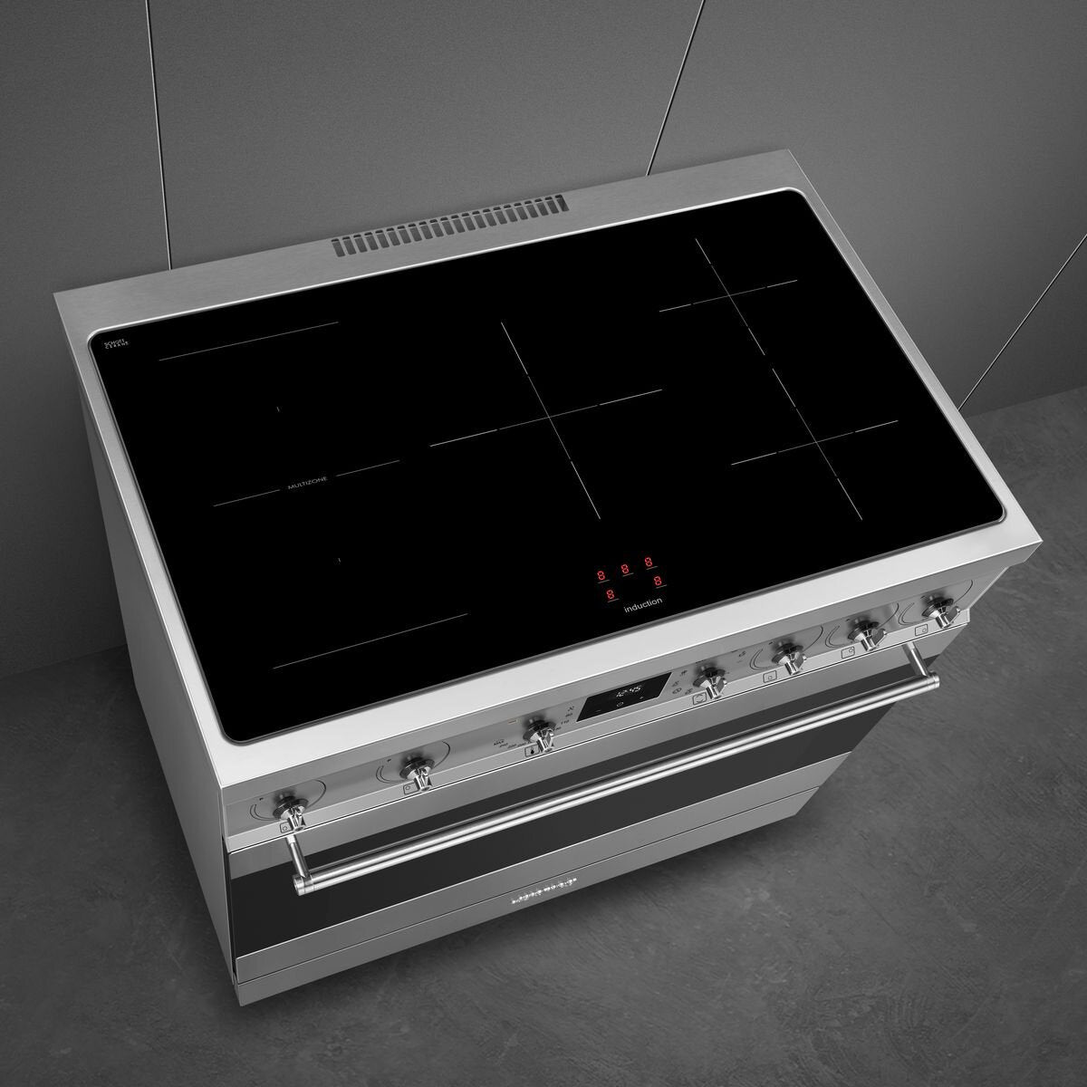 Smeg 90cm Freestanding Induction Oven - Stainless Steel, Probe Cooking, Multizone Cooktop - C9IMX2