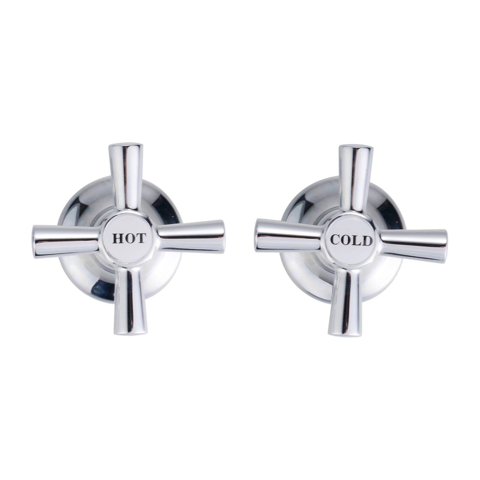 Shaw & Mason Chrome 1/2 Turn Easy Clean Basin Top Assembly - Brass, Pair