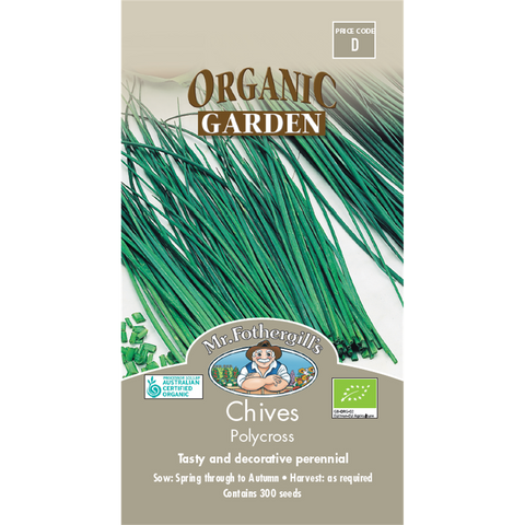 Mr Fothergill's Polycross Chives Organic Seeds, Mild Onion Flavour