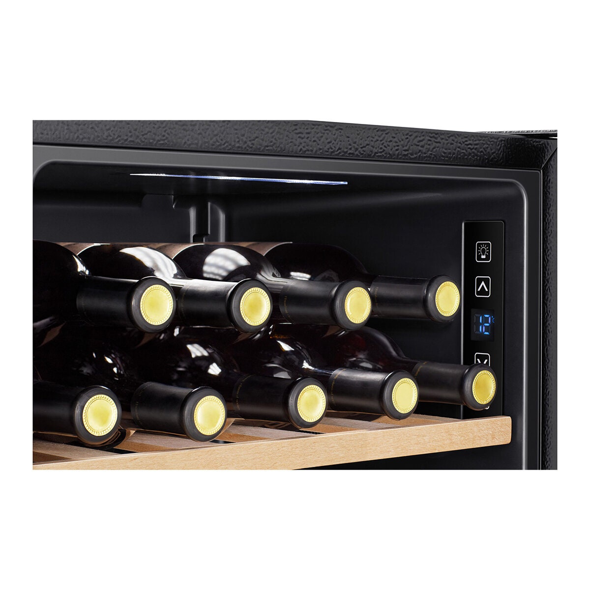 Hisense 30 Bottle Wine Cabinet - Black - Anti-UV Low E Glass - Reversible Door - HRWC31