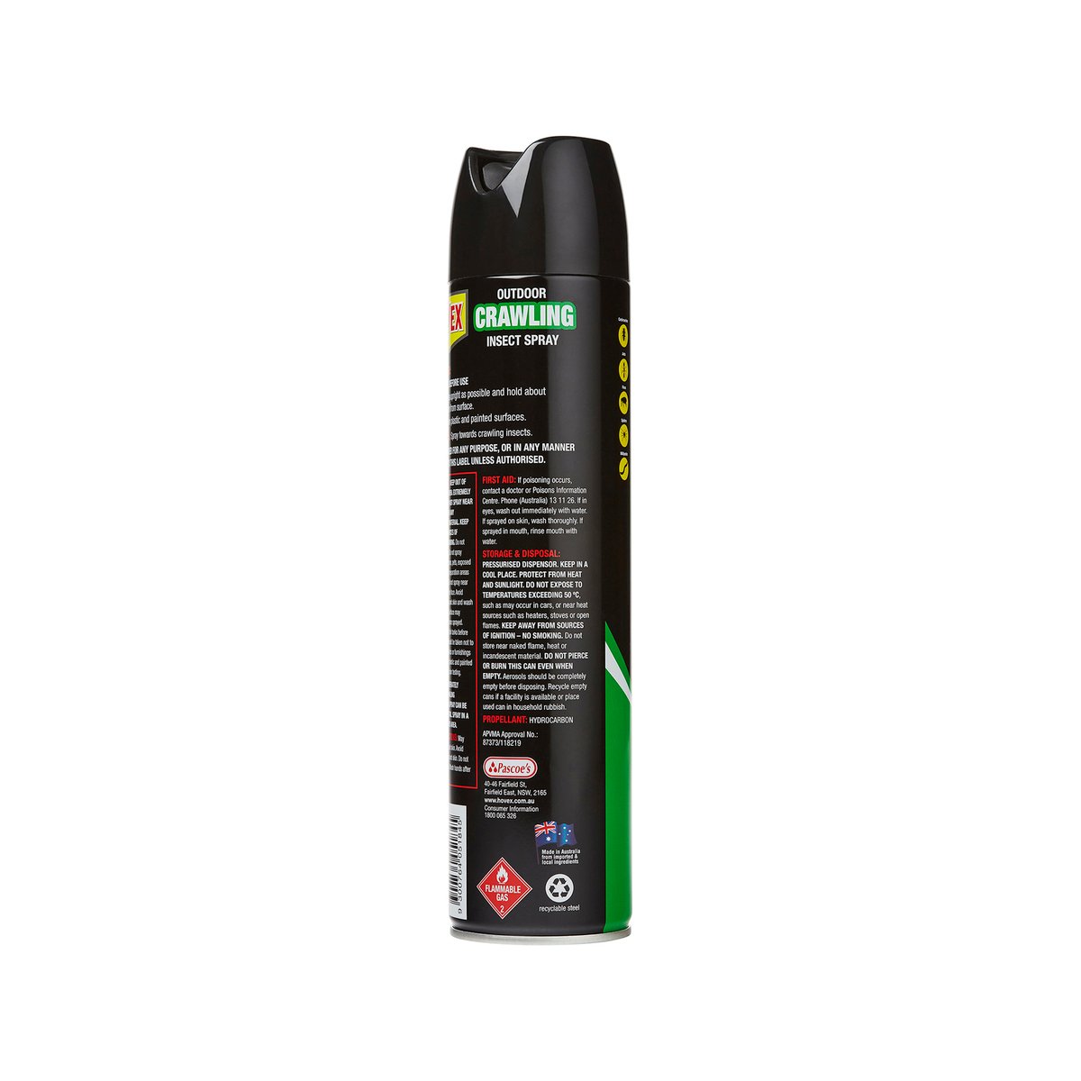 Hovex Outdoor Crawling Insect Spray - 400g - Aerosol - Fast Acting - SuperSaverAU - view 3
