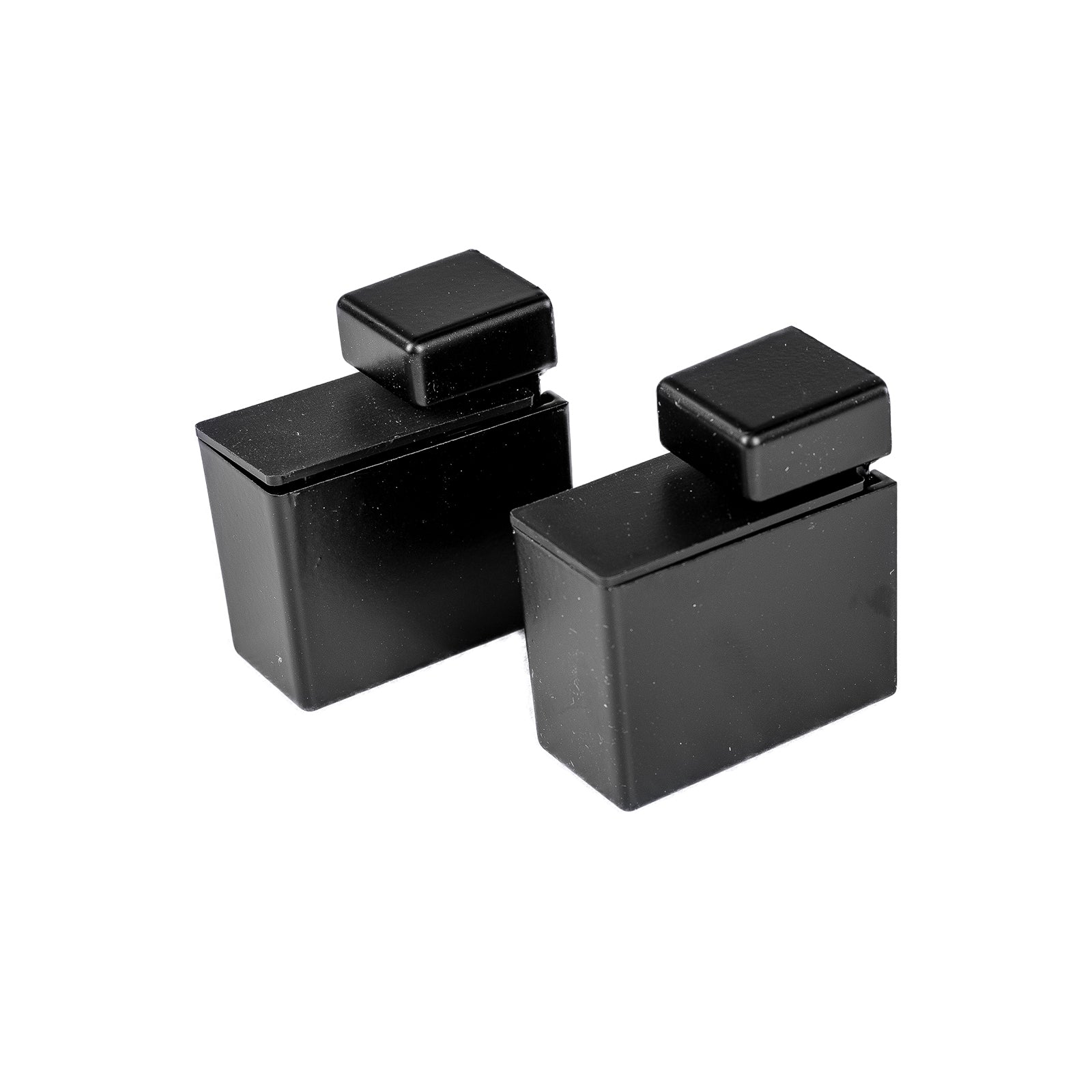 Flexi Storage Decorative Black Matte Rectangle Shelf Clip - 2 Pack