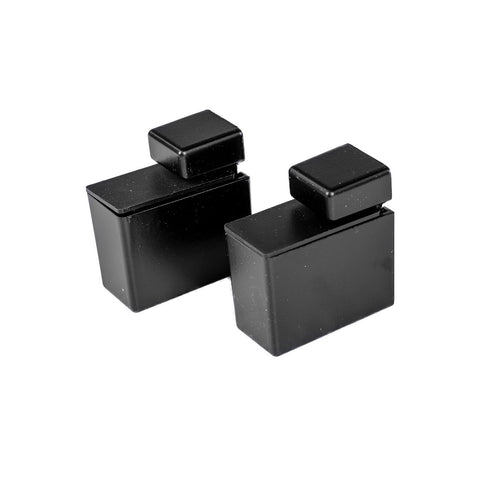 Flexi Storage Decorative Shelving Shelf Clip 2 Pack 24mm x 48mm Black - SuperSaverAU - view 1