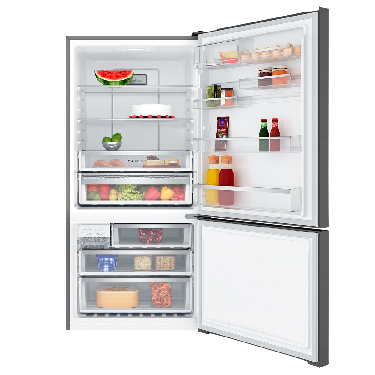 Electrolux 496L bottom mount fridge - right hinged, matte black, 6 star energy rating - EBE5007BD-R