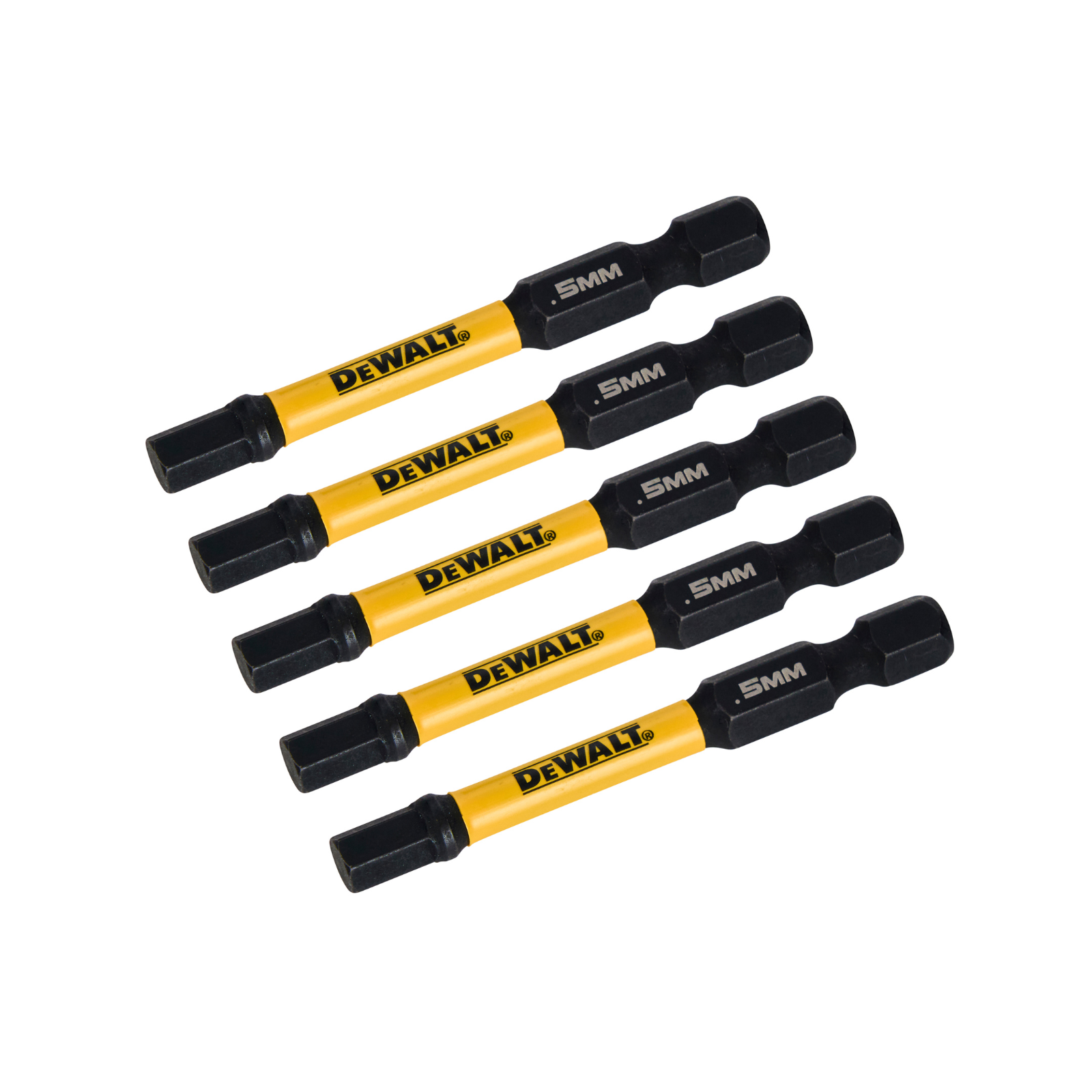 DeWALT FLEXTORQ 57mm HEX H5 Screwdriver Bit - 5 Pack