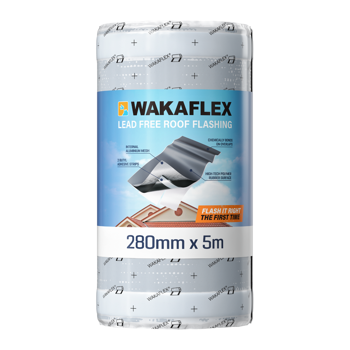 Wakaflex 280mm x 5m Lead Grey Lead-Free Roll Flashing