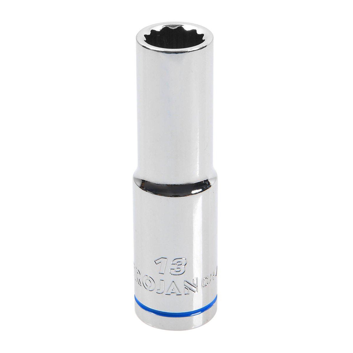 Trojan 13mm Deep Socket 1/2" Drive - Chrome Vanadium - Durable - 12-Point - SuperSaverAU - view 1
