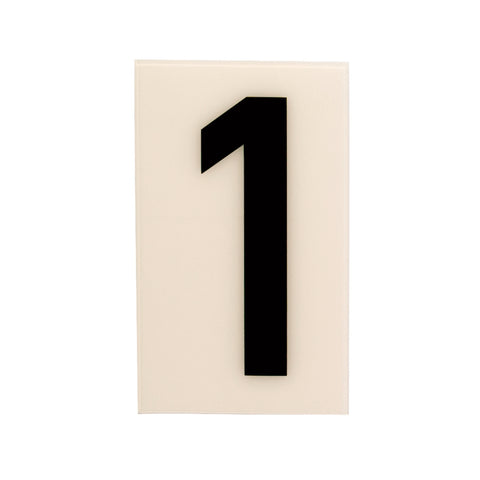 Sandleford 60mm White Self Adhesive House Number 1 - Weather Resistant Gloss