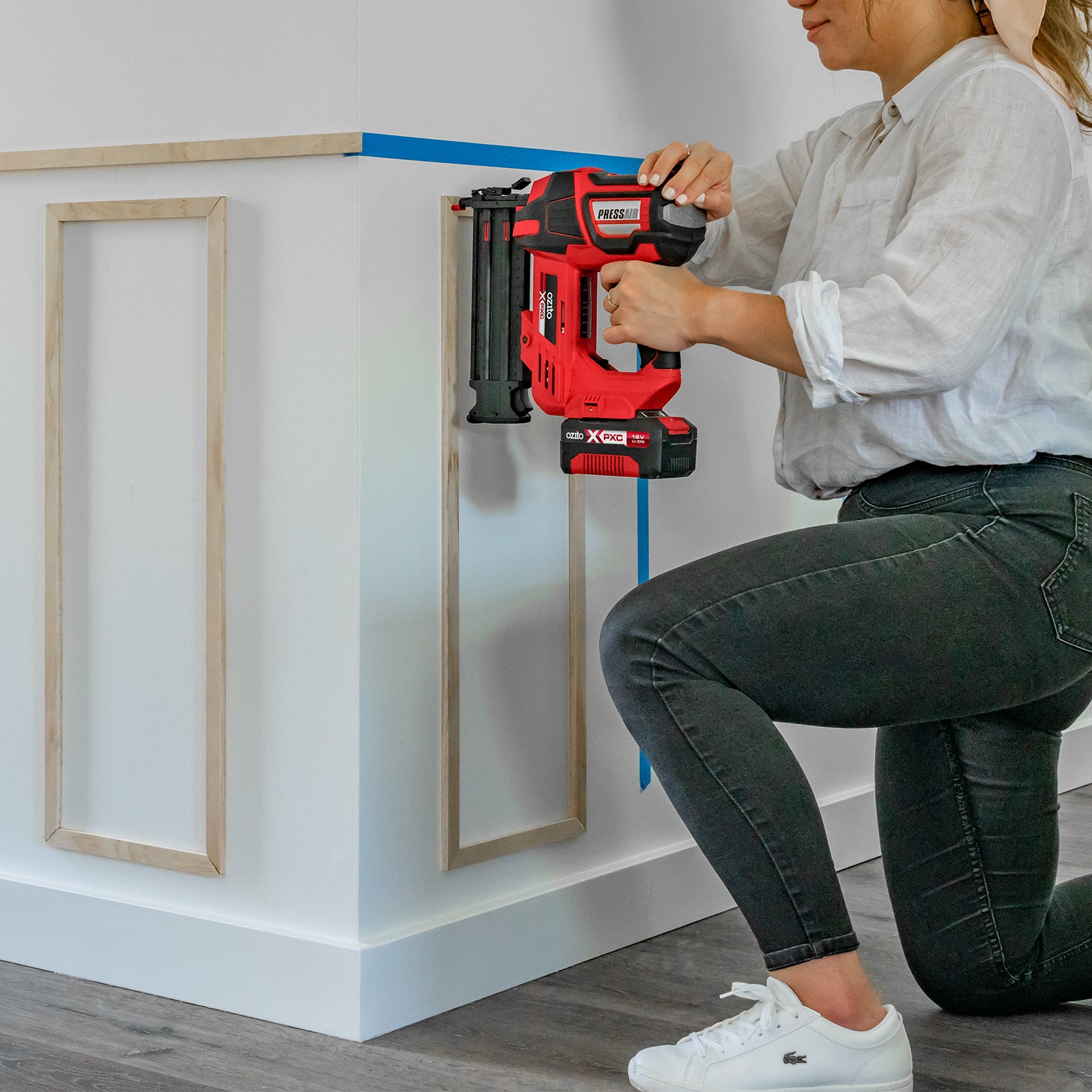 Ozito PXC 18V Cordless 18GA Brad Finishing Nailer PXNGS-218, Skin Only