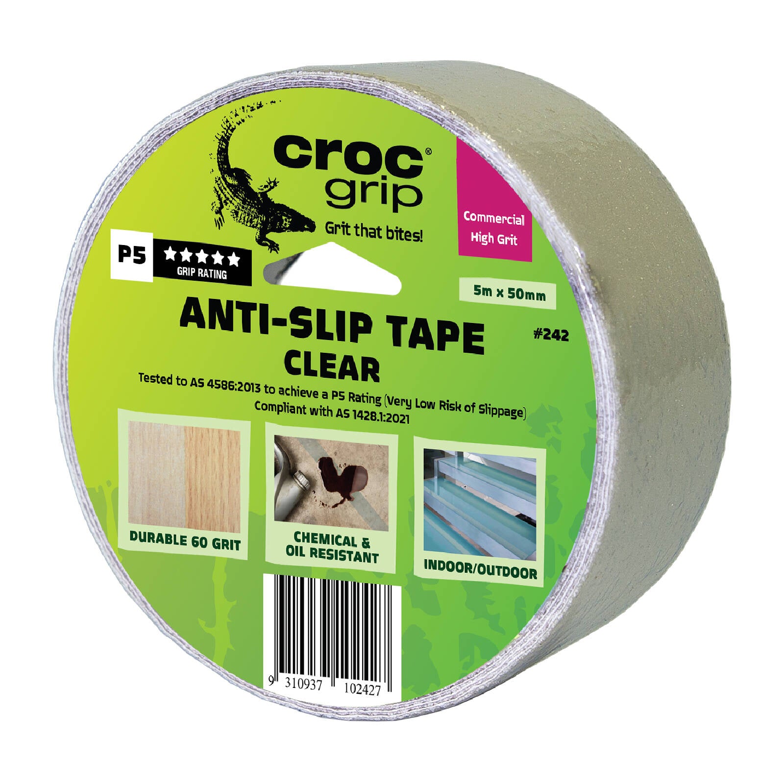 Croc Grip 5m x 50mm Clear Anti-Slip Tape