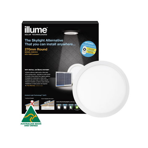 illume 270mm Round Aluminium Flush Mount Skylight Alternative KIS1012