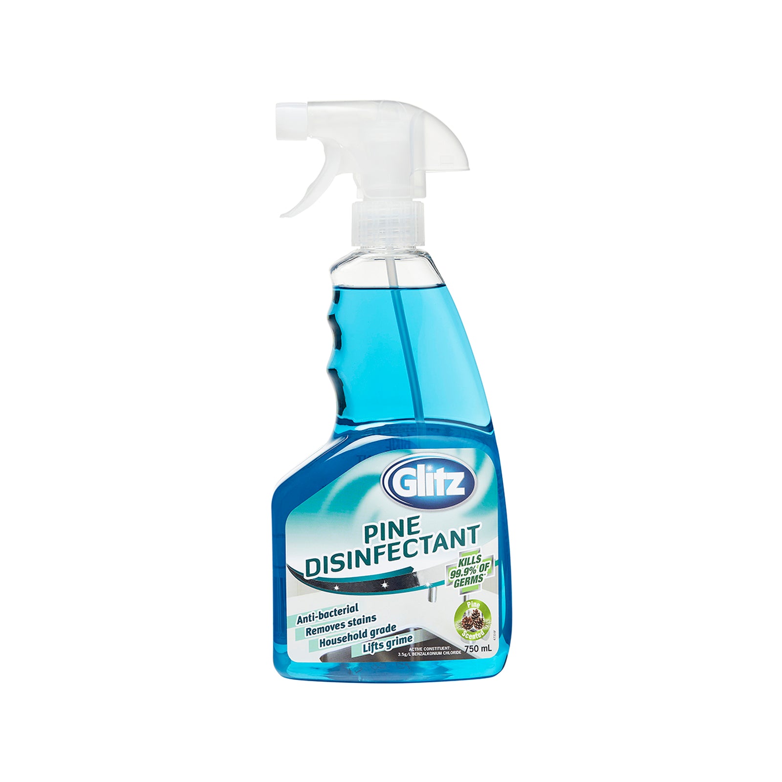 Glitz Pine Disinfectant, Antibacterial, 750ml