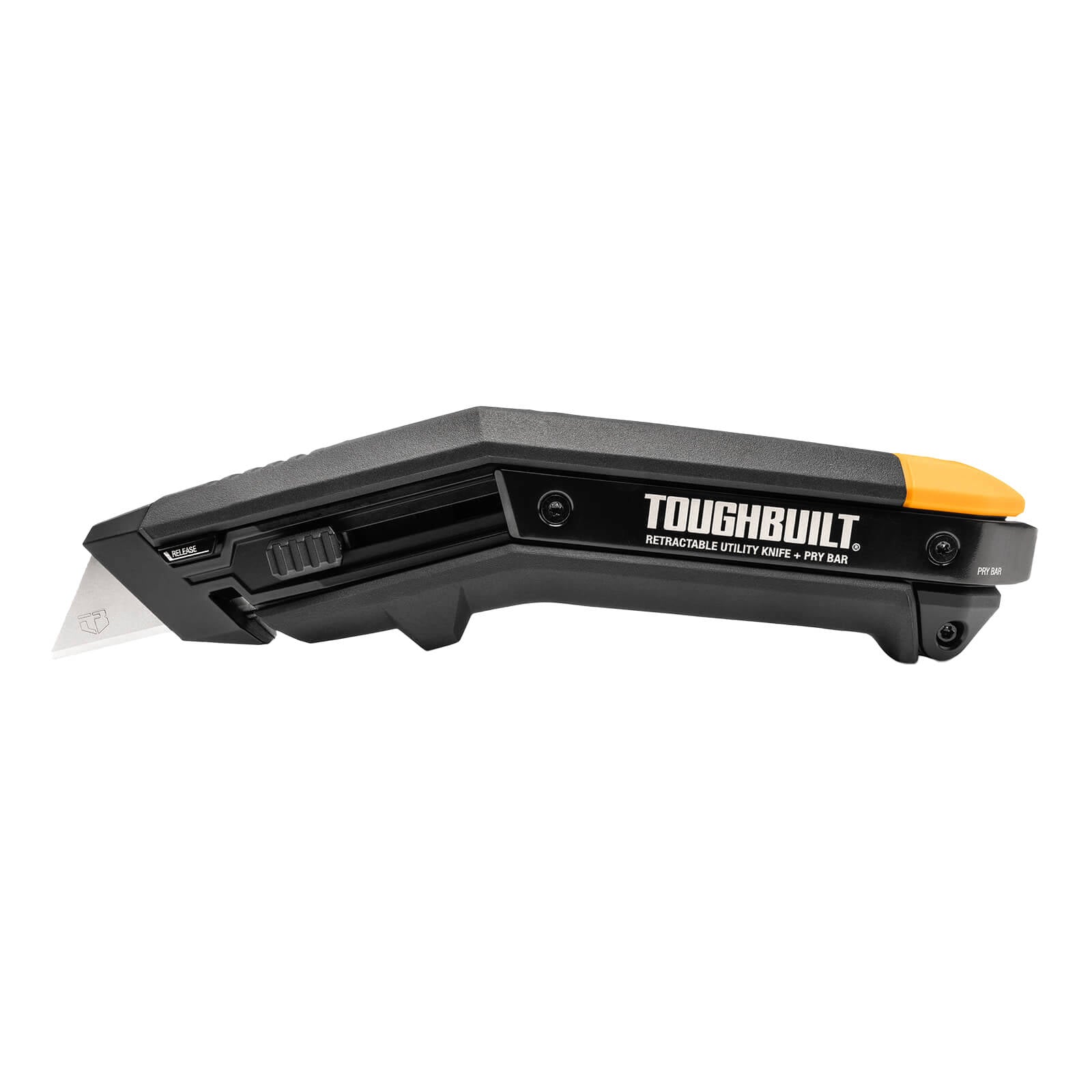 ToughBuilt Angled Utility Knife with Pry Bar, Retractable 5-Blade