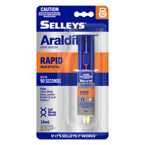 Selleys Araldite Rapid Fast-Setting Epoxy Adhesive Clear 14ml