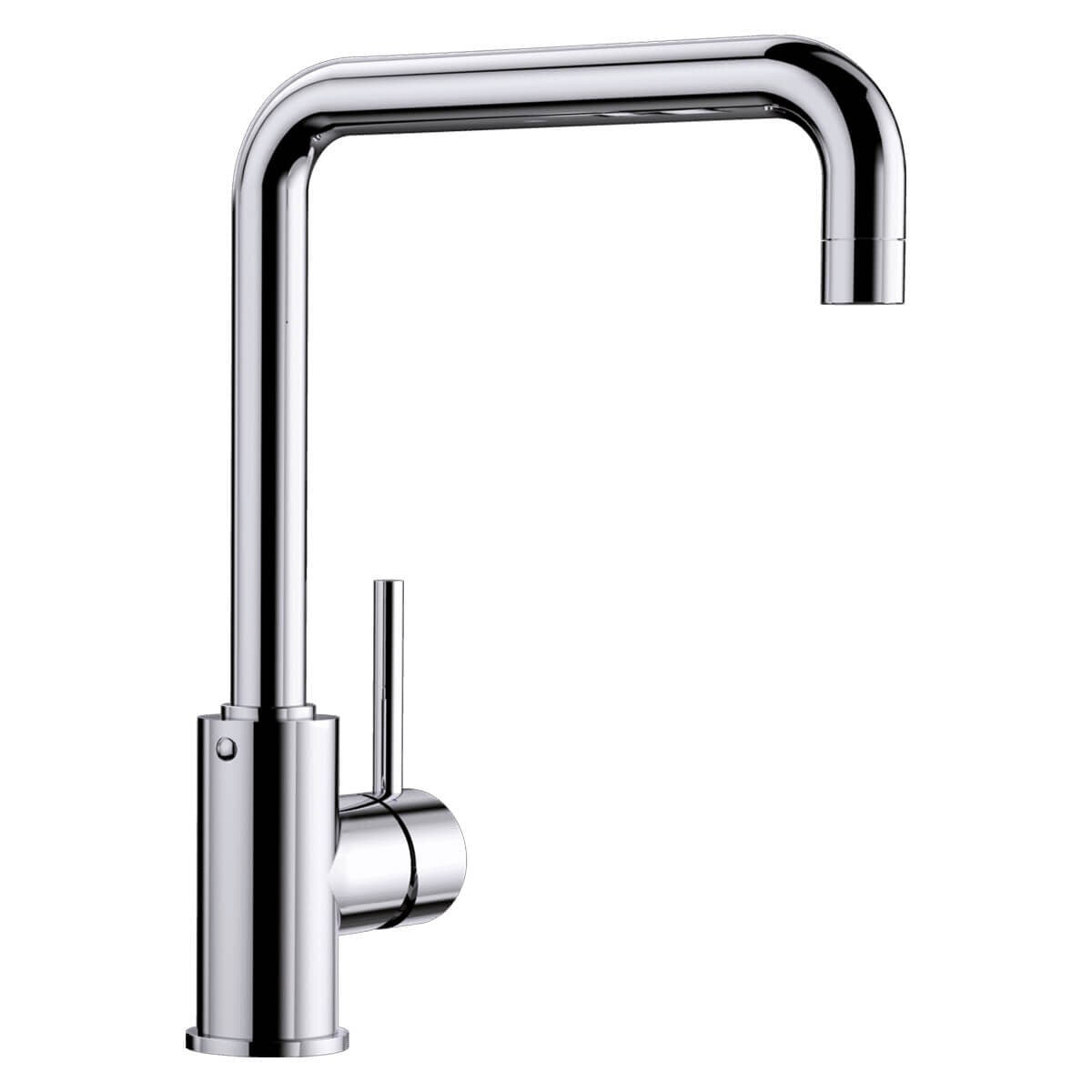 Blanco MILI Square Neck Mixer Tap - Chrome, High Arch Neck, 360 Degree Swivel Spout - MILI