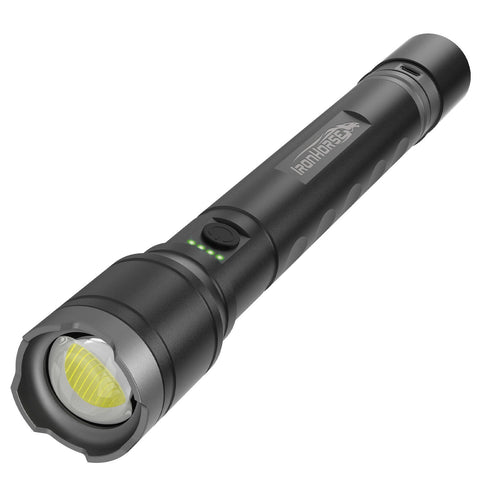 IronHorse 4000lm Hybrid Dual Power Aluminium Torch Flashlight Rechargeable AT02500