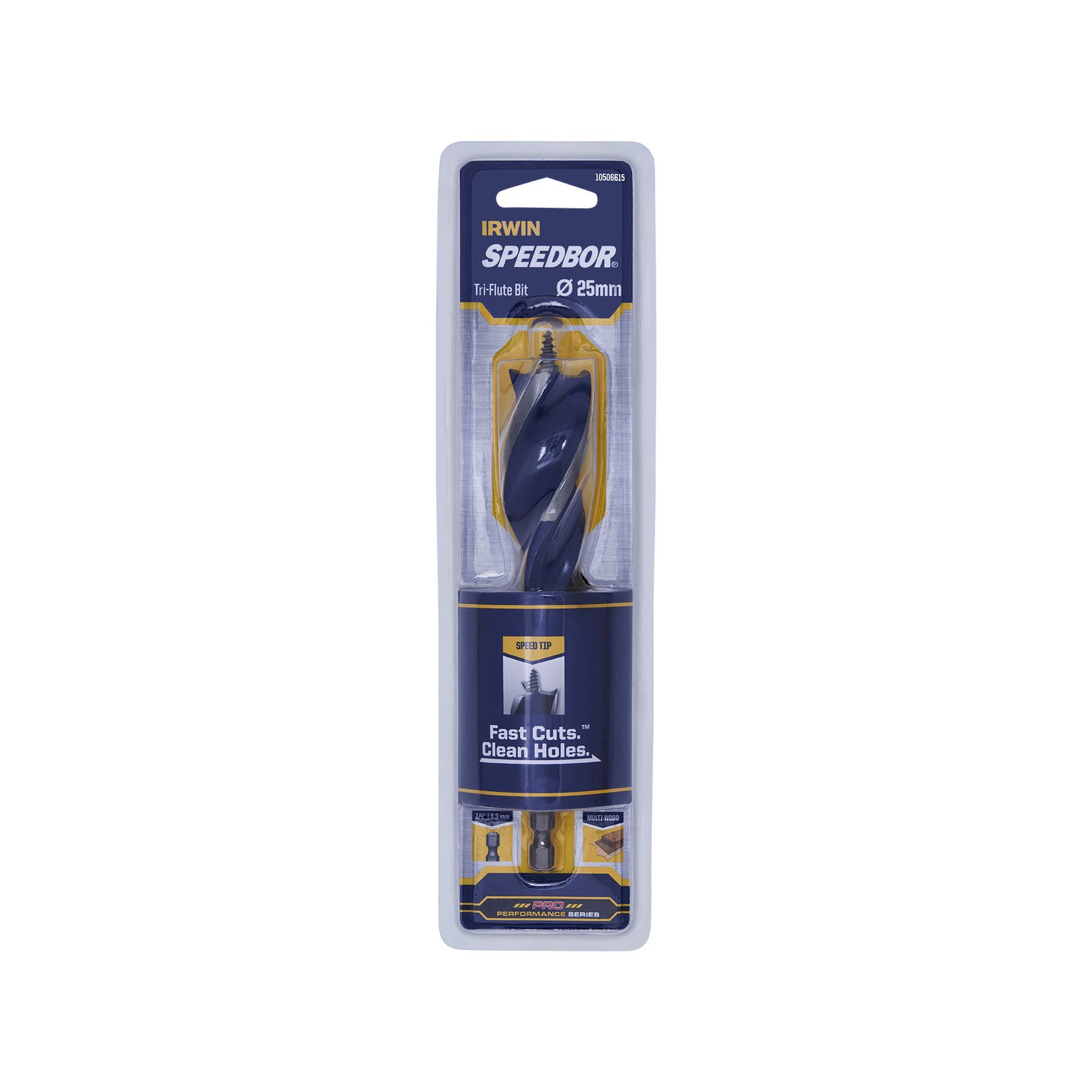 IRWIN 25mm Speedbor Max Auger Bit, Steel, 6mm Shank for Timber