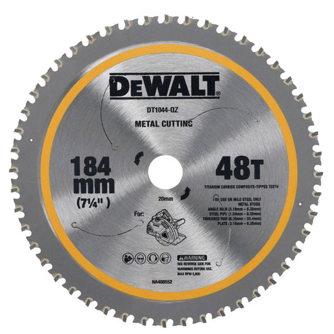 Dewalt Circular Saw Blade - 184mm 48t - Mild Steel - DT1044-QZ - Durable - SuperSaverAU - view 1