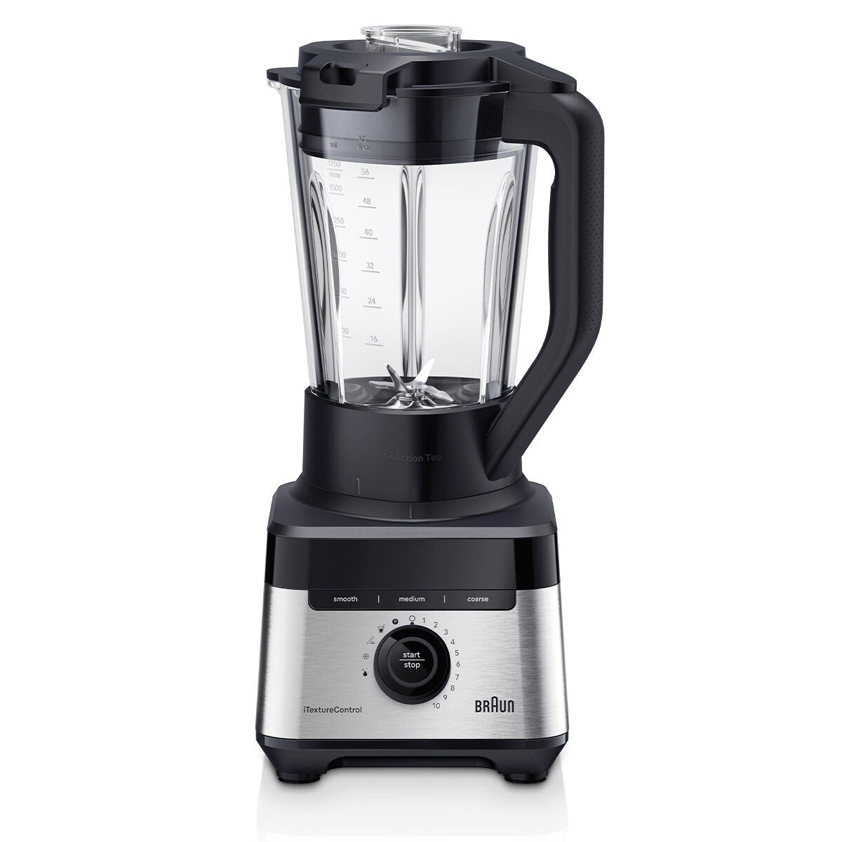 Braun PowerBlend 7 jug blender - 1400W, 2L glass jug, nine food programs - JB7550BK