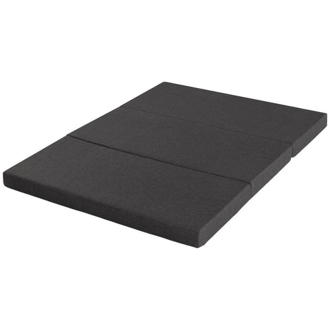 Zinus Double Trifold Folding Mattress with Carry Bag - Black Dual Foam Layers - AU-TRIE-4D