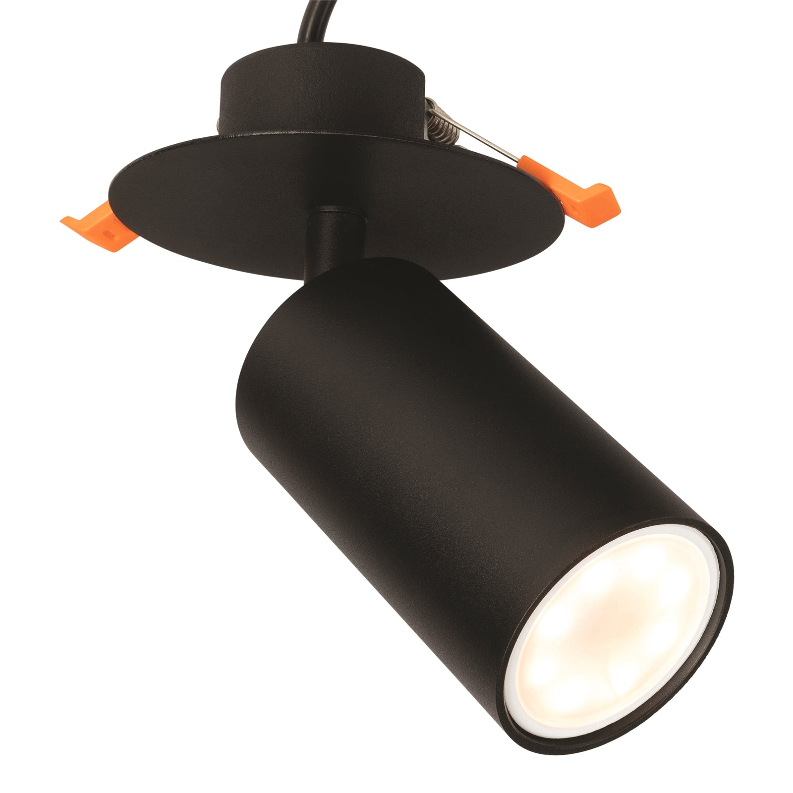 Brilliant Lighting Jez 7W Matt Black Plug In DIY LED Spotlight GU10 21388/06
