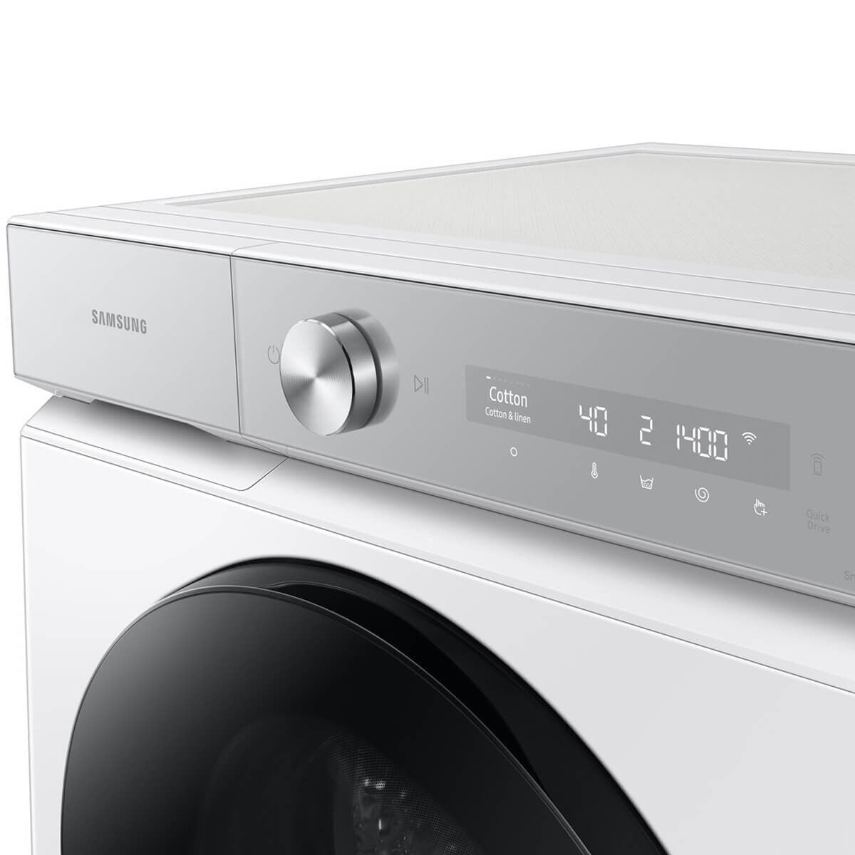 Samsung Bespoke AI 12kg Front Load Washing Machine - White, AI Wash, Auto Dispense - WW12BB94ADGH