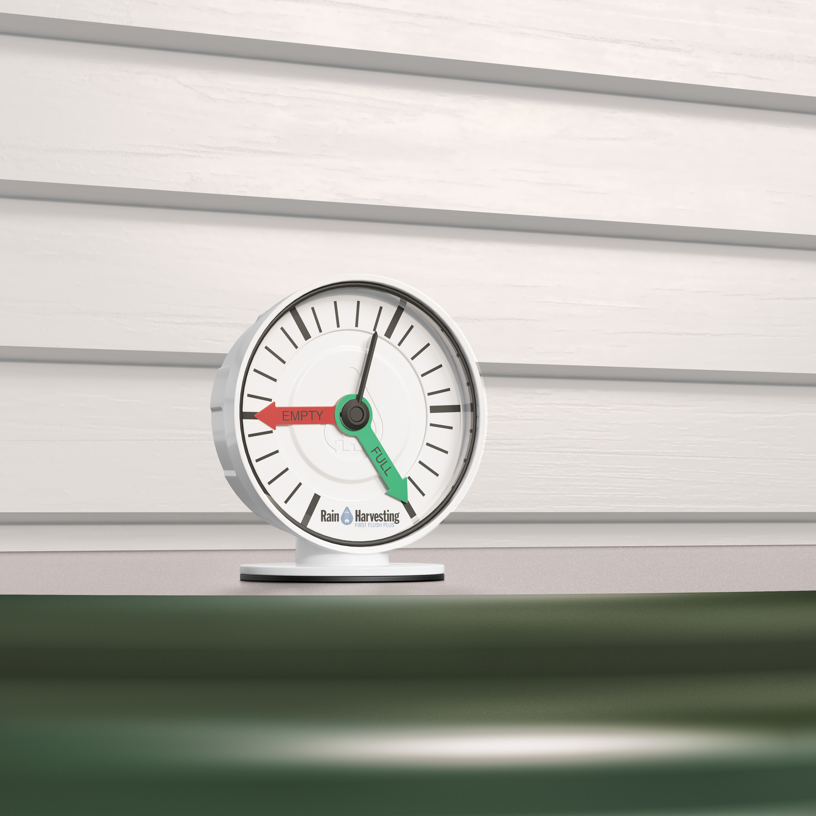 Rain Harvesting Tank Gauge, White PVC Water Level Indicator