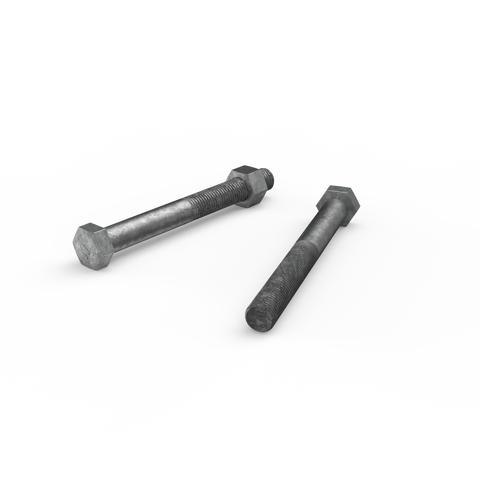 Zenith M16 x 150mm Hot Dip Galvanised Hex Head Bolts & Nuts Each - SuperSaverAU - view 1