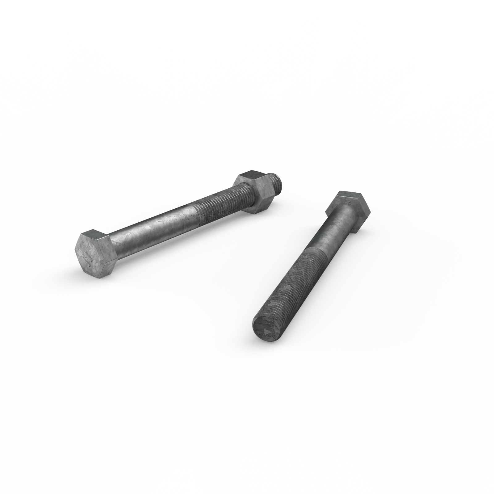 Zenith M16 x 150mm Hot Dip Galvanised Hex Head Bolt and Nut - 4.6 Grade Steel