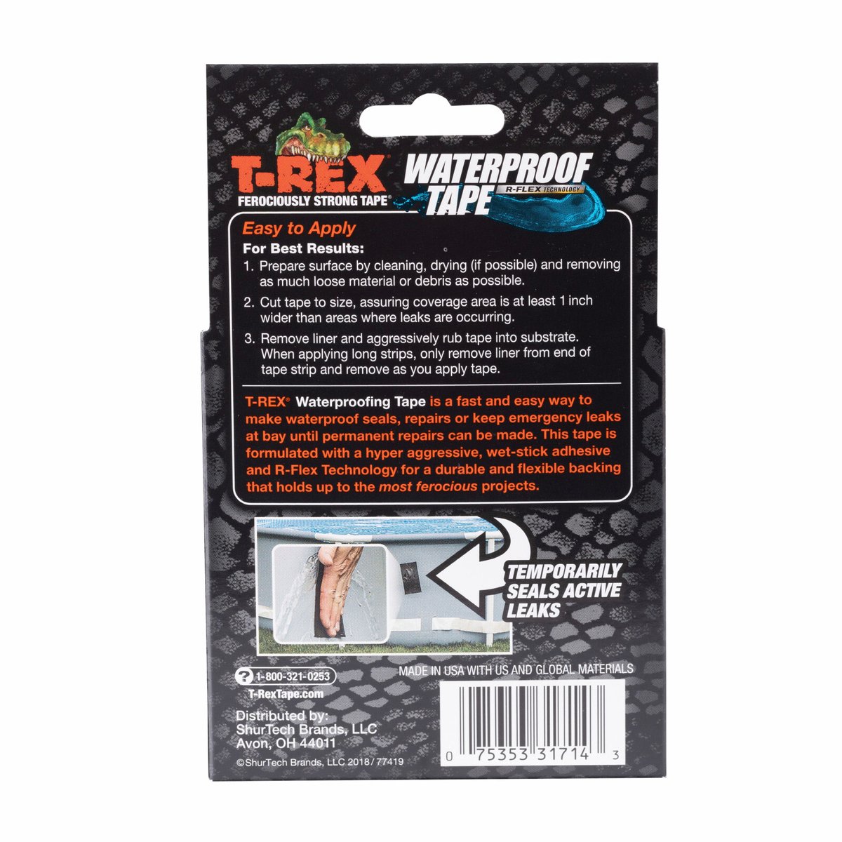 T-Rex Waterproofing Tape - 50mm x 1.5m - R-Flex - Wet Use - SuperSaverAU - view 2