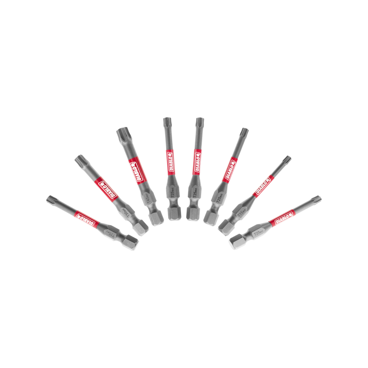 Diablo 50mm 1/4" Torx Drive Bits - 8 Pack
