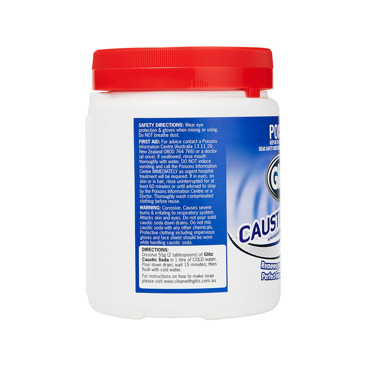Glitz Caustic Soda 500g Sodium Hydroxide Grease Remover - SuperSaverAU - view 2