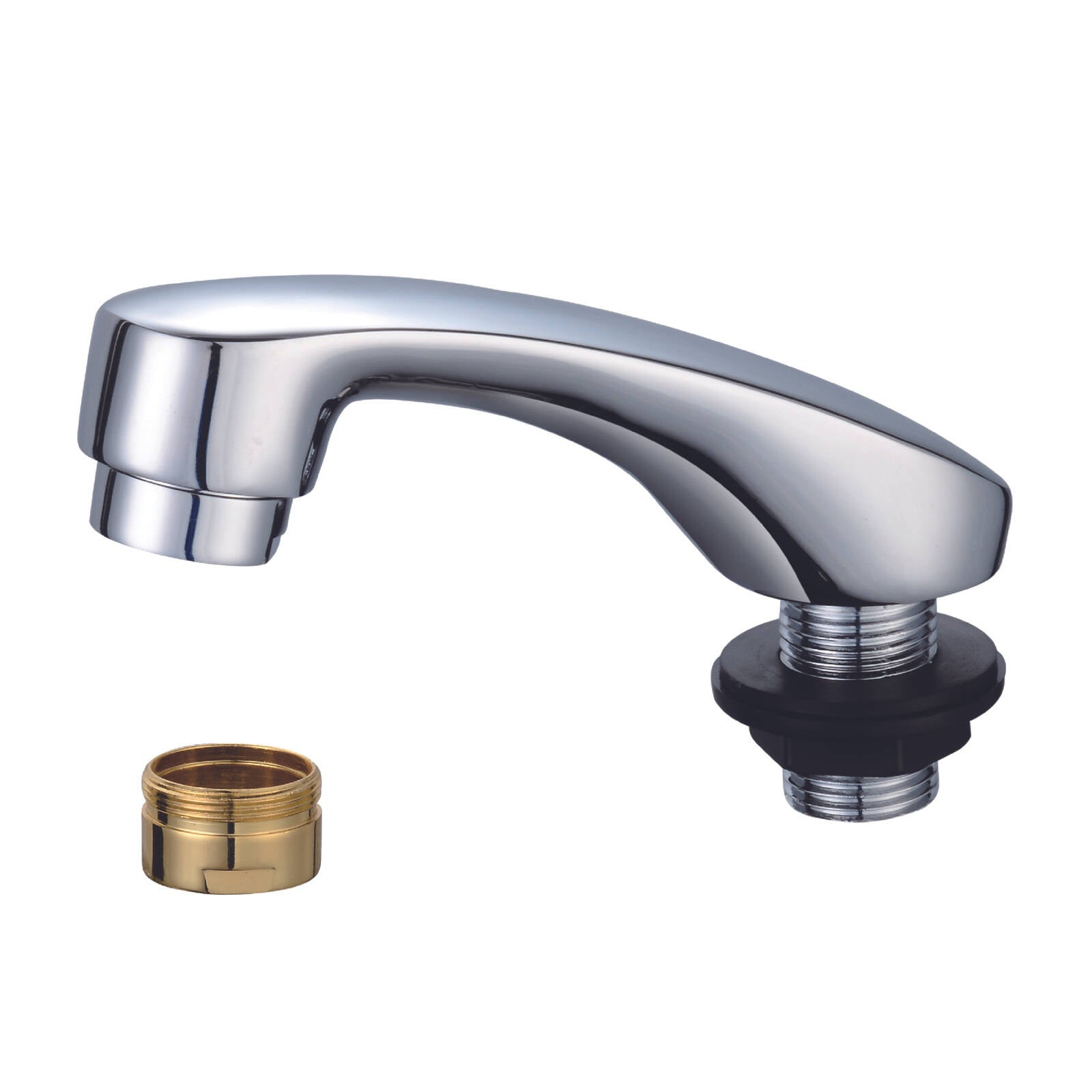 Shaw & Mason Chrome Brass Low Line Basin Spout 9L/Min 3 Star WELS