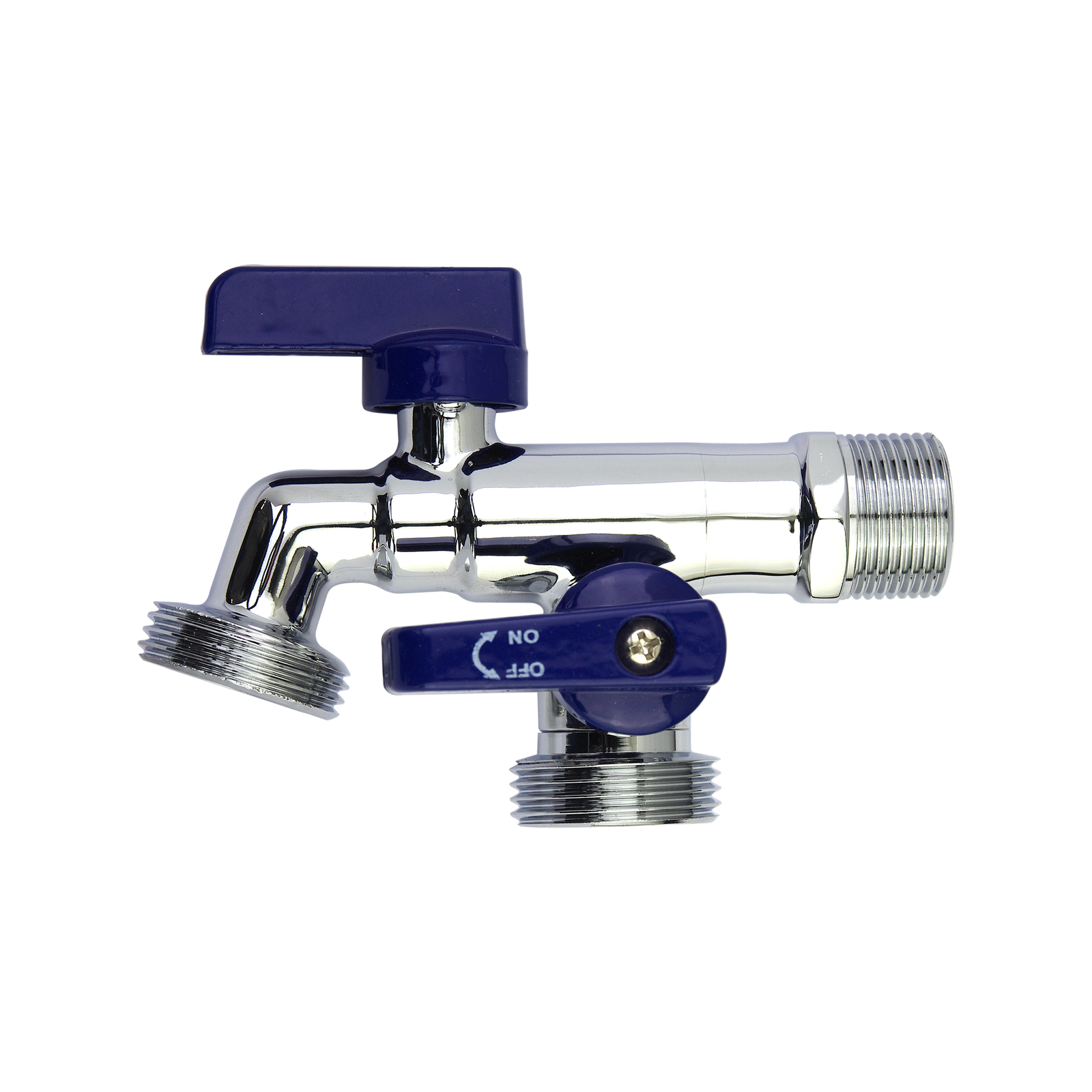 Brasshards Dual MI Hose Tap 20mm Chrome Brass Lead Free
