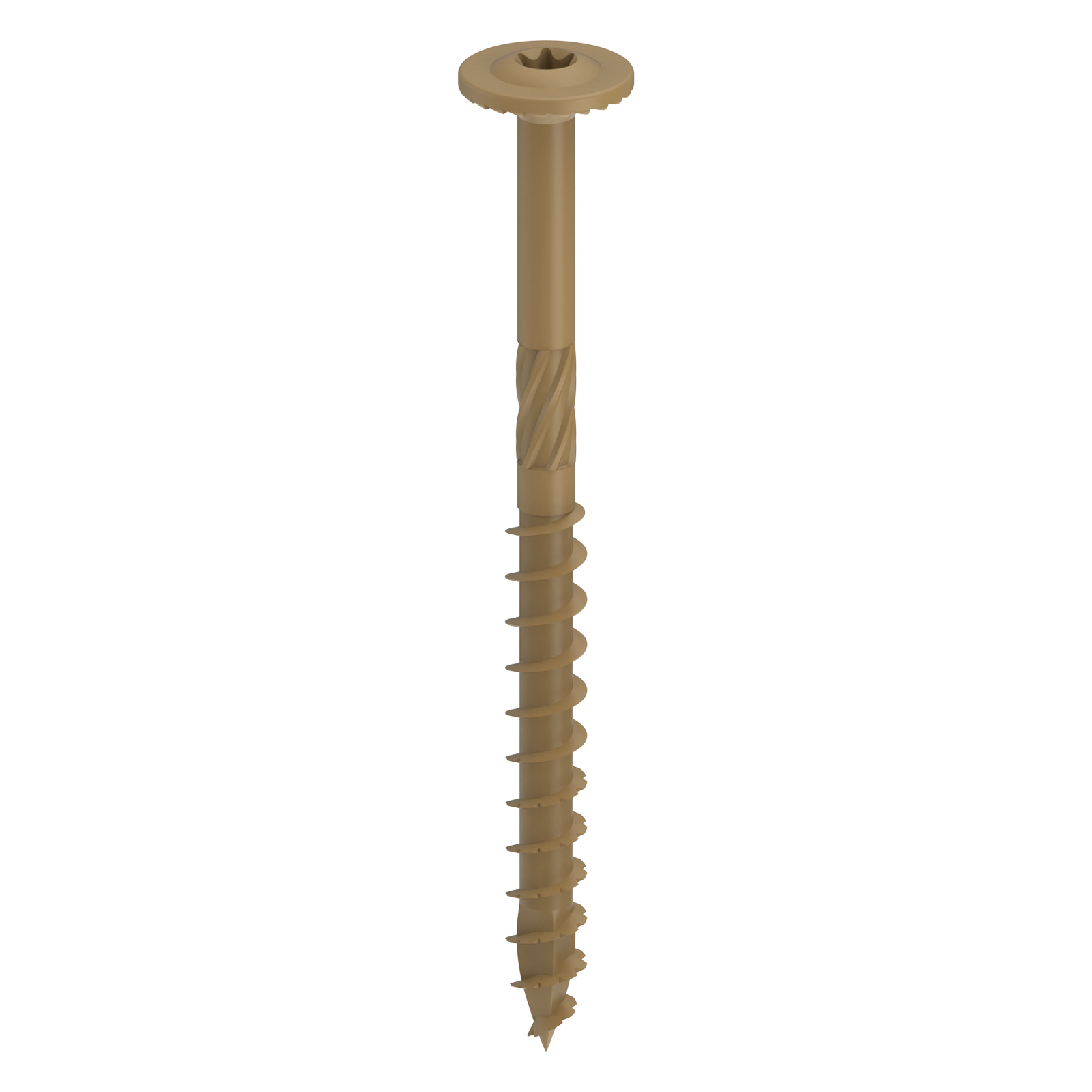 Bremick XTP 18g x 125mm TechnoGuard Tan T40 Serrated Washer Head Construction Screw - 100 Pack