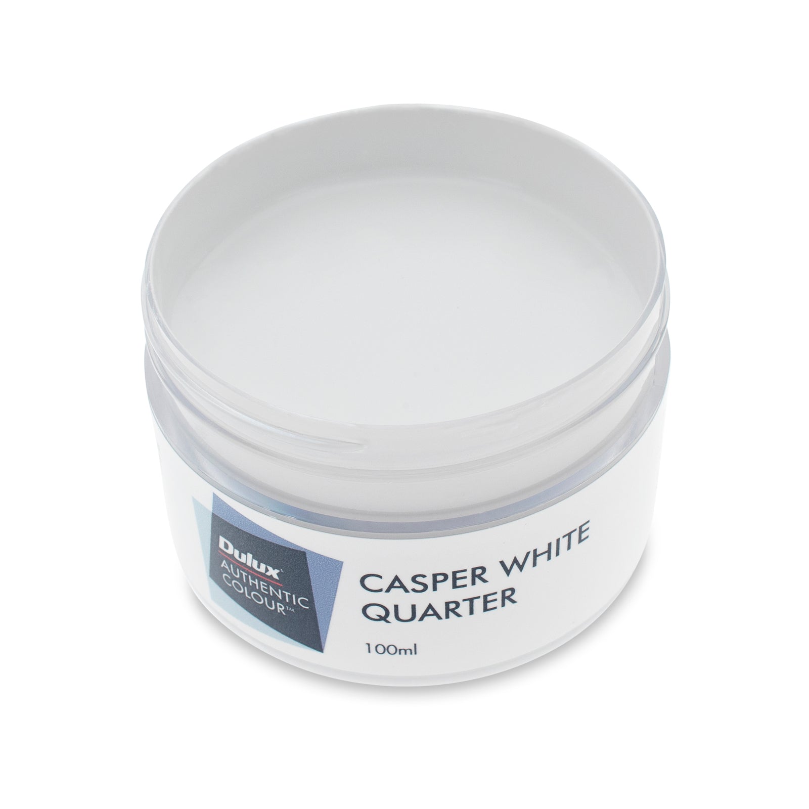 Dulux 100ml Casper White Quarter Low Sheen Sample Pot Water Based
