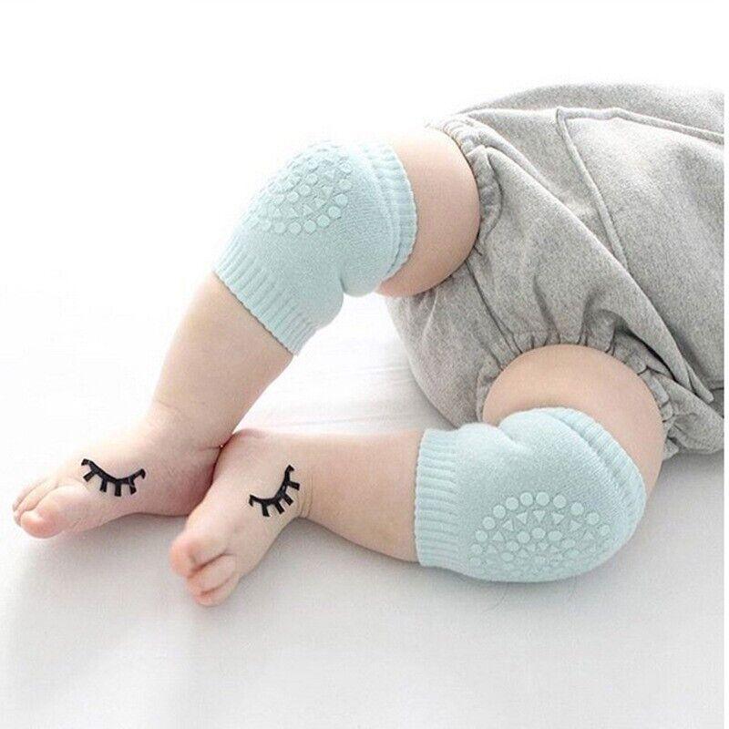 Baby Crawling Knee Pads Soft Cotton Protectors - Light Grey - view 9