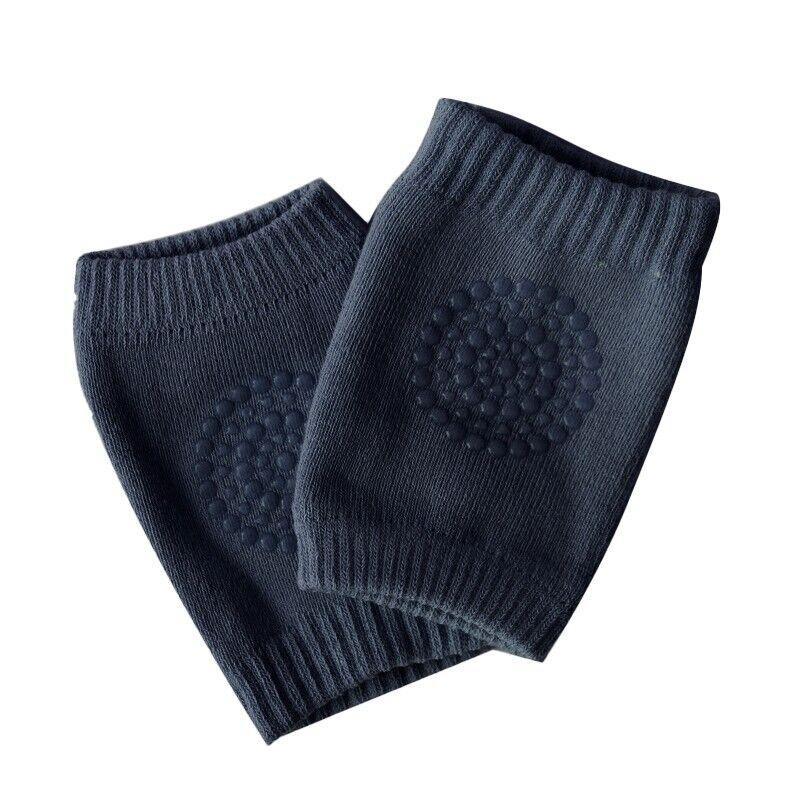 Baby Crawling Knee Pads Soft Cotton Protectors - Navy