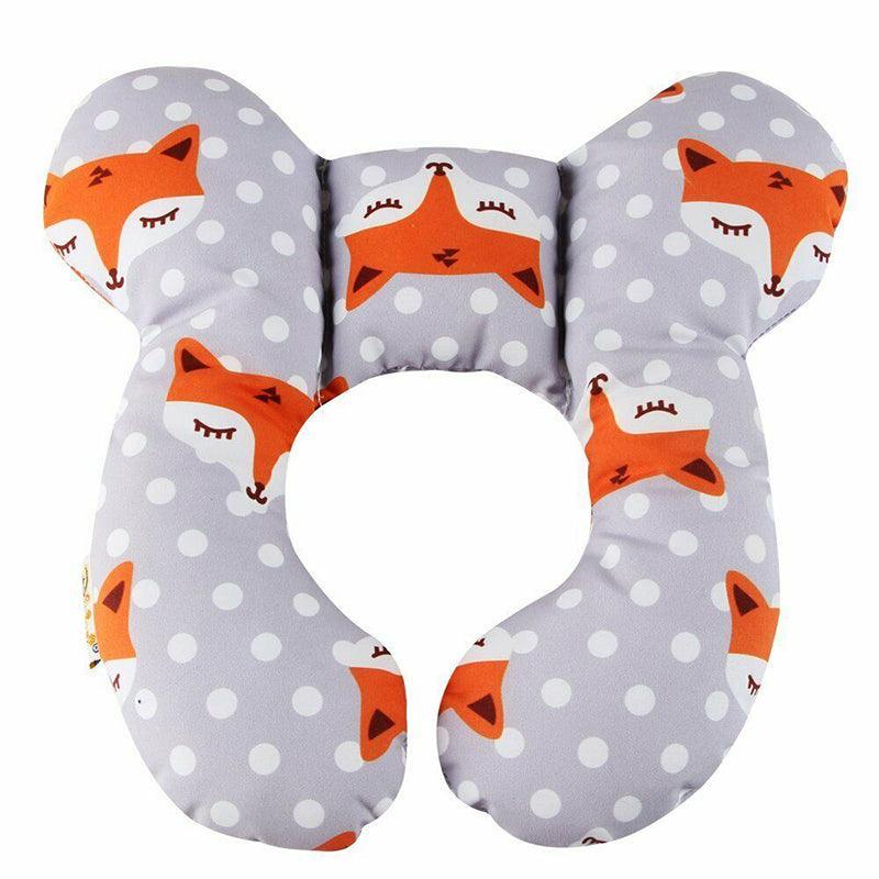 Baby U-Shaped Head and Neck Support Pillow for Car Seat and Stroller - Fox
