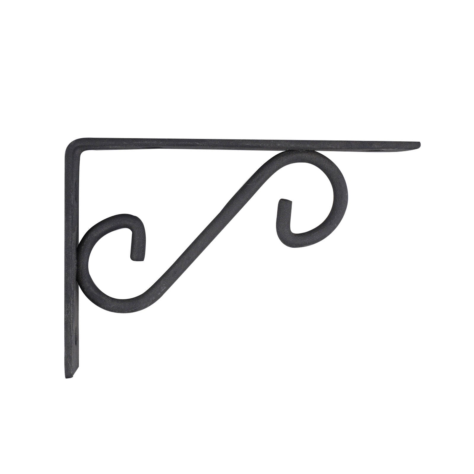 Carinya 150 x 100mm Black Powder Coated Steel Scroll Stayed Bracket 100kg
