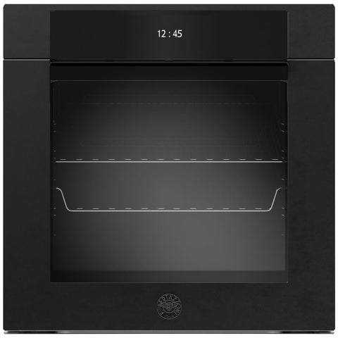 Bertazzoni 60cm Modern Series Pyrolytic Built-In Oven - Carbonio Black, 76L, TFT Touchscreen - F6011MODPTN-23